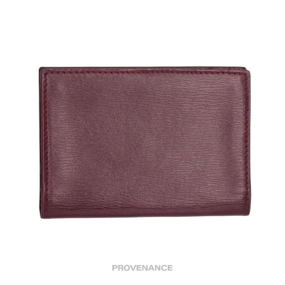 🔴 Givenchy Logo ID Pocket Organizer Wallet - Red Leather